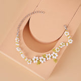 Small Fresh Rice Beads Hand-woven Bracelet Flower Bracelet For Girls