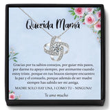 Mom Necklace Spanish Mother of the Bride Gift Heart Necklace Mom Birthday