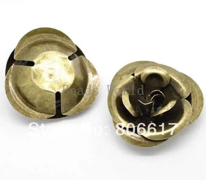10 Pcs Bronze Rose Flower Pendants Jewelry Findings 4x4cm(W03507 X 1)