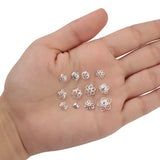 925 Sterling Silver Flower Bead Caps End Loose Beads Necklace Bracelet