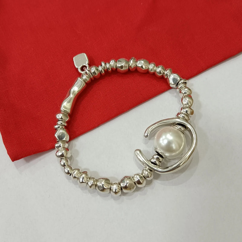 Electroplating 925 Silver Pear Bracelet Charm Beads Jewelry