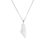 Islamic Pendant Necklace Stainless Steel Arabic Initial Necklace