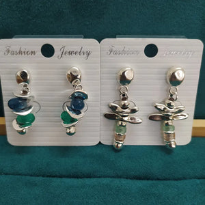 925 Silver Bee and Dragonfly Stud Earrings