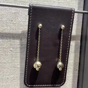 925 Silver Stud Charm Earrings - Electroplated Long Thin Pin - Jewelry Gift