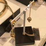 925 Silver Stud Charm Earrings - Electroplated Long Thin Pin - Jewelry Gift