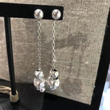 925 Silver Stud Charm Earrings - Electroplated Long Thin Pin - Jewelry Gift