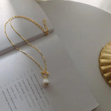 Baroque Freshwater Pearl Necklace 14K Gold Filled Pendant