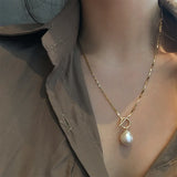 Baroque Freshwater Pearl Necklace 14K Gold Filled Pendant