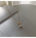 Baroque Freshwater Pearl Necklace 14K Gold Filled Pendant