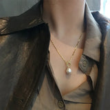Baroque Freshwater Pearl Necklace 14K Gold Filled Pendant