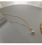 Baroque Freshwater Pearl Necklace 14K Gold Filled Pendant