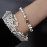 Freshwater Pearl & Moonstone 14K Filled Bracelet