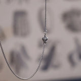 Square Green Crystal Retro Thai Silver Ladies Pendant Necklace