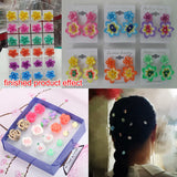 25pcs Mixed Colorful Flatback Flower Beads Diy Earring Decoration