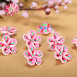 25pcs Mixed Colorful Flatback Flower Beads Diy Earring Decoration