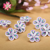 25pcs Mixed Colorful Flatback Flower Beads Diy Earring Decoration