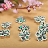 25pcs Mixed Colorful Flatback Flower Beads Diy Earring Decoration