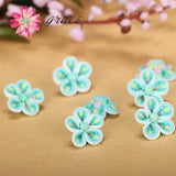 25pcs Mixed Colorful Flatback Flower Beads Diy Earring Decoration