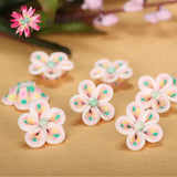 25pcs Mixed Colorful Flatback Flower Beads Diy Earring Decoration
