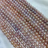 6-7mm Freshwater Pearl Necklace Tricolor