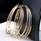 Frosted Round Star Earring Personality Wild Ear Jewelry