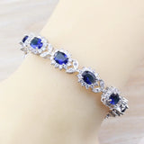 Zircon Silver Overlay Bracelet Health Jewelry For Women