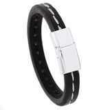 Retro Leather Couple Bracelet with Magnet Buckle