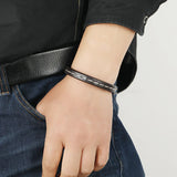 Retro Leather Couple Bracelet with Magnet Buckle