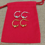 Spanish Original Electroplated 925 Silver 14k Hoop Earrings Jewelry