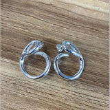 Spanish 925 Silver 14k Pin Earrings