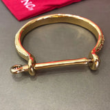 Original Electroplating 925 Silver 14K Lock Ring Bracelet Jewelry Gift