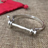 Electroplating 925 Silver 14 K Lock Ring Bracelet