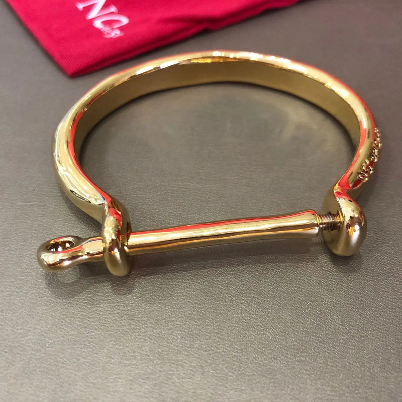 925 Silver 14K Lock Bracelet Jewelry Gift