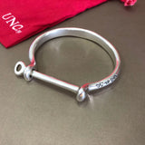 Original Electroplating 925 Silver 14K Lock Ring Bracelet Jewelry Gift