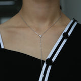 Larit Y Pendant Necklace CZ Classic Jewelry For Women