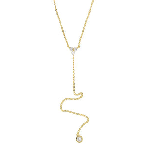 Larit Y Pendant Necklace CZ Classic Jewelry For Women