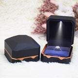 Plastic LED Light Jewelry Ring Display Box