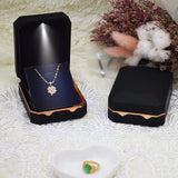 Plastic LED Light Jewelry Ring Display Box