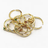 Green Horse Eye Crystal Zircon Rings Party Wedding Jewelry Gift