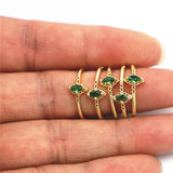 Green Horse Eye Crystal Zircon Rings Party Wedding Jewelry Gift