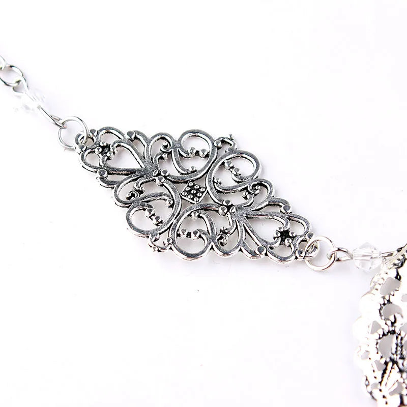 Vintage Hollow Moon Argyle Head Chain Hair Jewelry