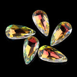 12x24mm Crystal Drop Beads Pear Shape Pendant Charms Rhinestones 10pcs/lot