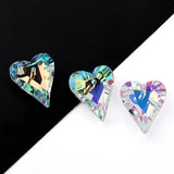 27mm Heart Pendant Crystal Rhinestones Beads for DIY Jewelry 8pcs/lot