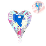 27mm Heart Pendant Crystal Rhinestones Beads for DIY Jewelry 8pcs/lot
