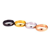 Best-Selling 5MM Men's Rings - Gold/Rose Gold/Silver R985