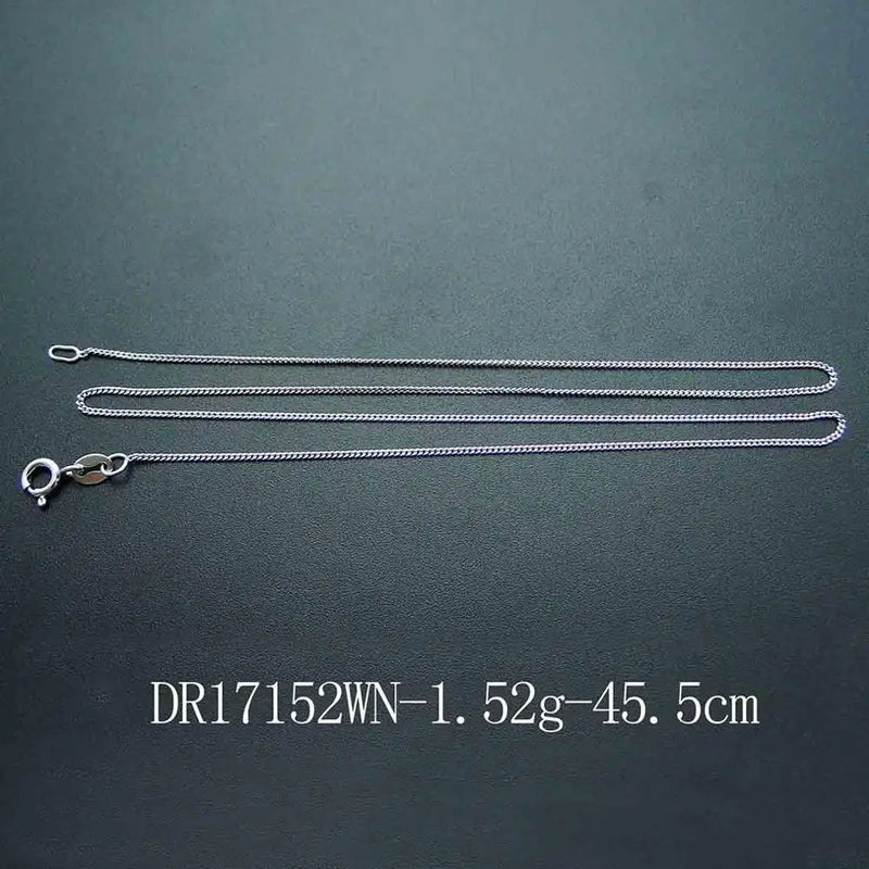 925 Silver Pendant Necklace 0.65mm Chain for Women/Men