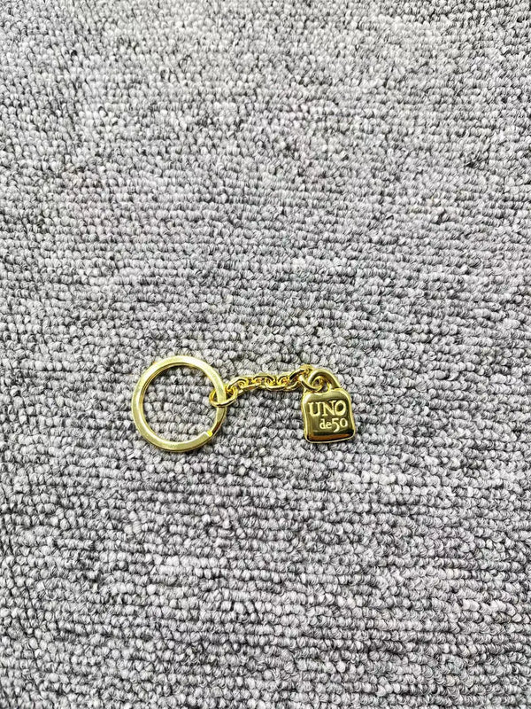 925 Silver Key Chain with 14K Lock Ring