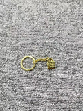925 Silver Key Chain with 14K Lock Ring