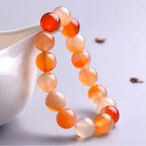 Coloured Agate Chalcedony Bracelet for Men and Women