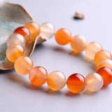 Coloured Agate Chalcedony Bracelet for Men and Women